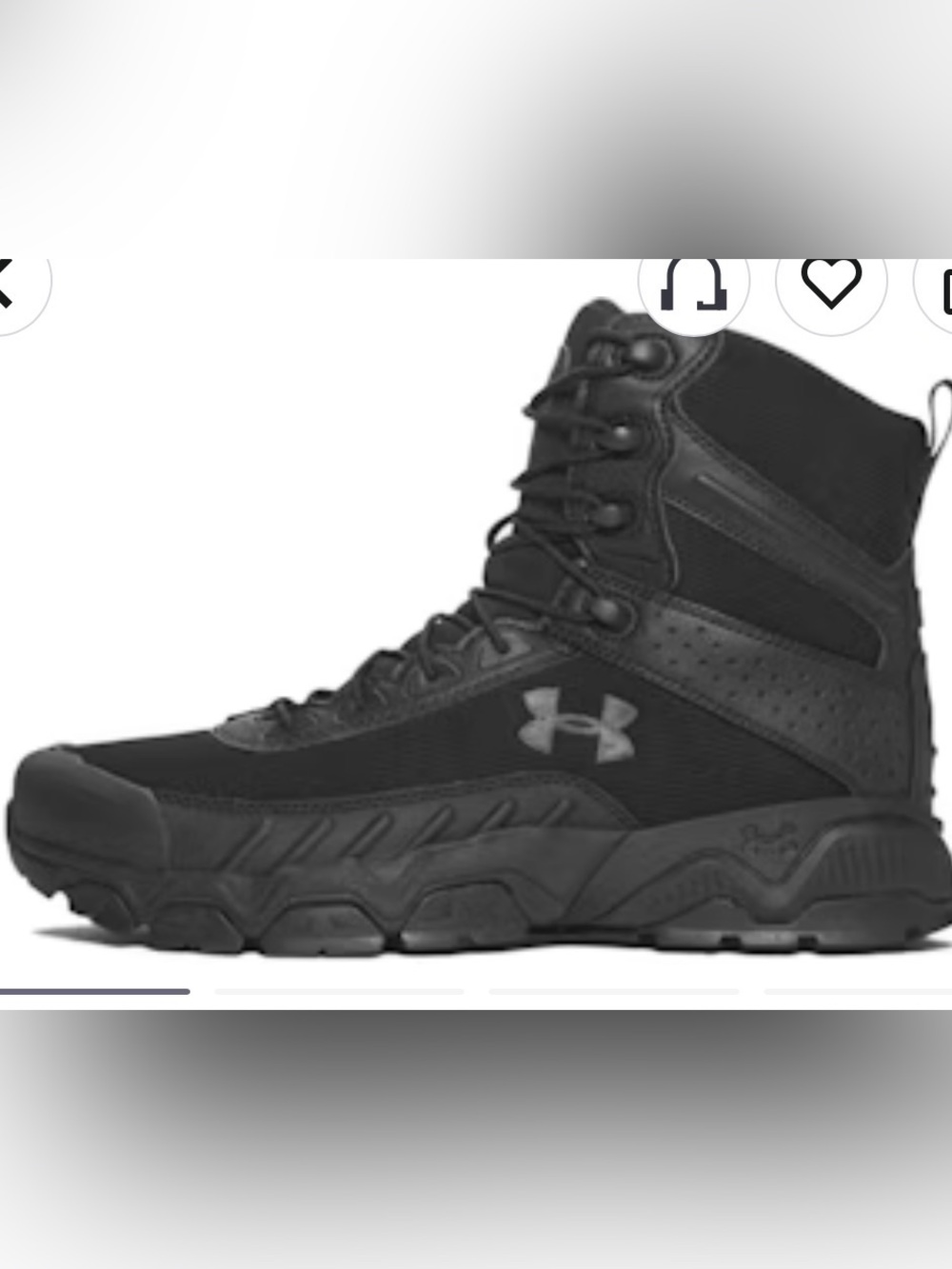Under Armour Valsetz Black Tactical Work Boot